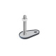 Ganter Piedini di livellamento, acciaio INOX, con aletta di fissaggio, a forma di goccia GN 43-50-M16-100-D1-UK