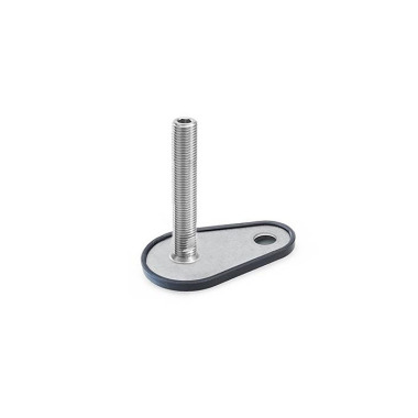 Ganter Piedini di livellamento, acciaio INOX, con aletta di fissaggio, a forma di goccia GN 43-50-M16-150-D1-U