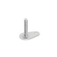 Ganter Piedini di livellamento, acciaio INOX, con aletta di fissaggio, a forma di goccia GN 43-60-M16-100-D0-V