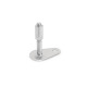 Ganter Piedini di livellamento, acciaio INOX, con aletta di fissaggio, a forma di goccia GN 43-60-M16-135-D0-W