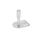 Ganter Piedini di livellamento, acciaio INOX, con aletta di fissaggio, a forma rettangolare GN 43-80-M16-110-G0-W