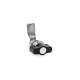 Ganter Chiusure, acciaio INOX, con corpo di contenimento esteso, con manopola GN 515-NI-KG-30-22-BL