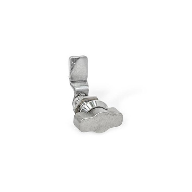 Ganter Chiusure, acciaio INOX, con corpo di contenimento esteso, con manopola GN 515-NI-KGN-30-32-BL