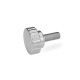 Ganter Manopole zigrinate con prigioniero filettato in acciaio INOX GN 535-20-M5-16-PL