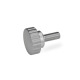 Ganter Manopole zigrinate con prigioniero filettato in acciaio INOX GN 535-24-M6-16-MT