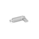 Ganter Pistoncini di posizionamento a molla con leva, acciaio INOX GN 612-10-M16-A-NI