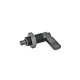 Ganter Pistoncini di posizionamento a molla con leva, acciaio GN 612-10-M16X1,5-BK