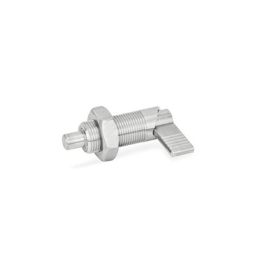 Ganter Pistoncini di posizionamento a molla con leva, acciaio INOX GN 612-8-M20X1,5-AK-NI