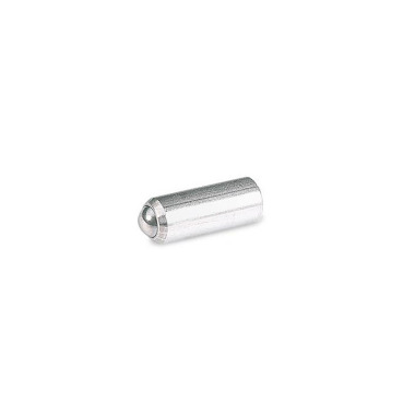 Ganter Pressori a molla in acciaio INOX, senza filettatura, con sfera GN 614.3-3,5-NI