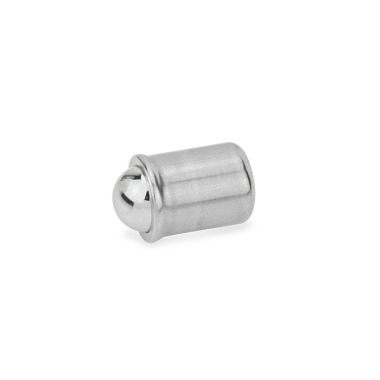 Ganter Pressori a molla in acciaio INOX, tipo a pressione, con sfera GN 614-3-NI