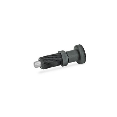 Ganter Pistoncini di posizionamento a molla, corpo filettato in plastica, puntale in acciaio INOX GN 617.2-10-B-NI