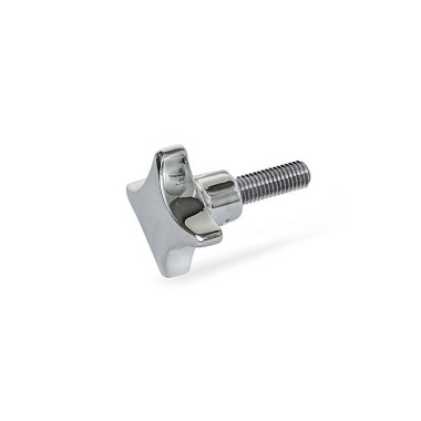 Ganter Volantini di serraggio a croce in acciaio INOX, AISI 316 GN 6335.5-A4P-40-M8-25