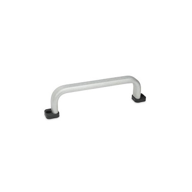 Ganter Maniglie a ponte per armadi piatte, alluminio GN 668-20-130-B-BL