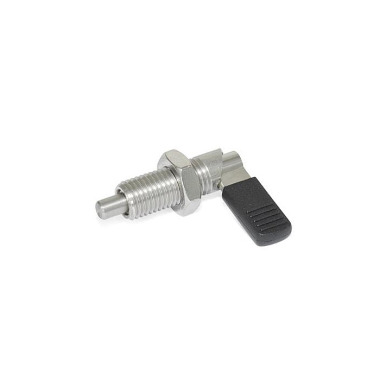 Ganter Pistoncini di posizionamento a molla con leva in acciaio INOX, senza funzione di bloccaggio GN 721.5-8-M16X1,5-LBK