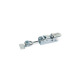 Ganter Chiusure a leva, acciaio / acciaio INOX, con meccanismo di bloccaggio GN 761.1-100-G-ST