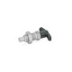 Ganter Pistoncini di posizionamento a molla in acciaio INOX con impugnatura a T GN 817.4-10-12-BK-NI