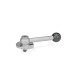 Ganter Puntali di serraggio, acciaio INOX, bloccaggio verso il basso, con perno filettato GN 918.7-50-GV-L