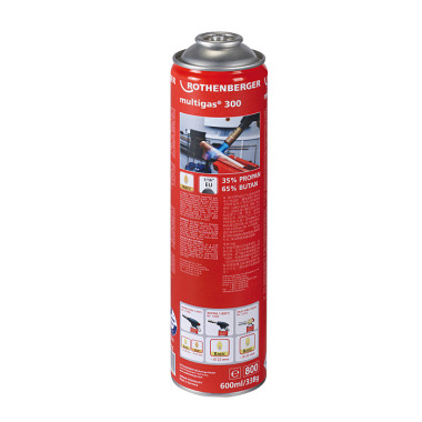 Rothenberger Cartuccia gas Multigas 300, 7/16-EU, versione lingua A 035510-A