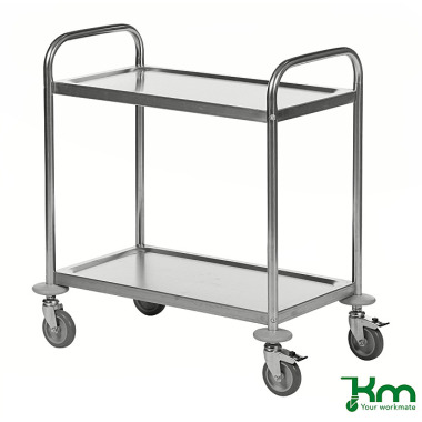 Kongamek Carrello in acciaio inox con 2 ripiani, C2 KM60350