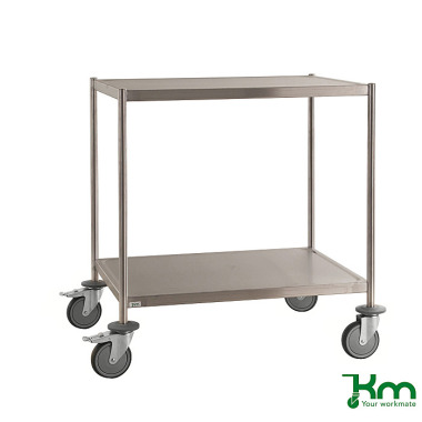 Kongamek Carrello in acciaio inox, completamente saldato a 2 ripiani, C3 KM60350MRU