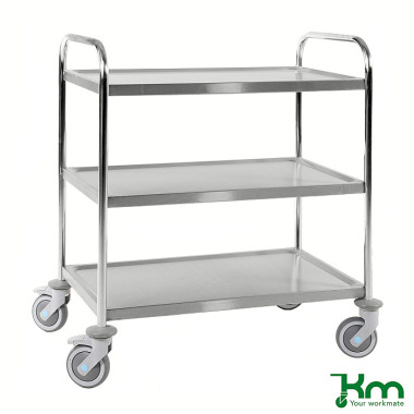 Kongamek Carrello in acciaio inox a 3 ripiani, C3 KM60355-S