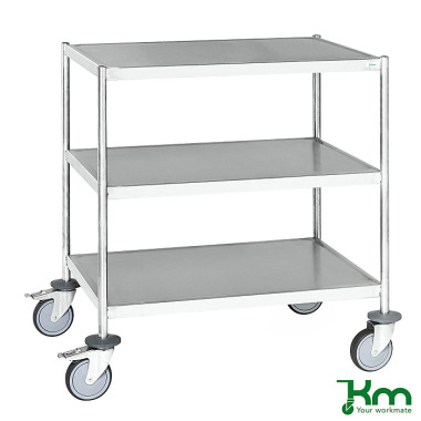 Kongamek Carrello in acciaio inox completamente saldato a 3 ripiani, C3 KM60368MRU