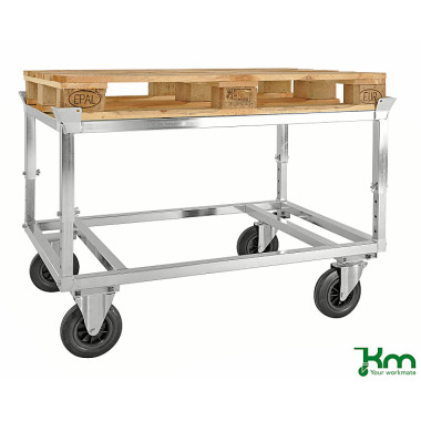 Kongamek Carrello portapallet zincato con portapallet KM222-EPB