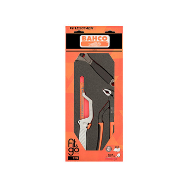 BAHCO Inserto in schiuma Fit&Go 1/3, chiave regolabile, pinza per pompa dell’acqua e set per il taglio dei metalli - 8 pezzi FF1E5014EH