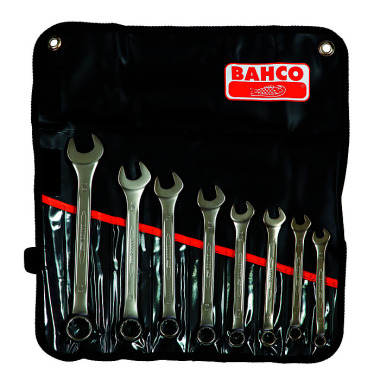 BAHCO Set di chiavi combinate, 8 pezzi, in busta di plastica, 3/8-7/8 111Z/8T