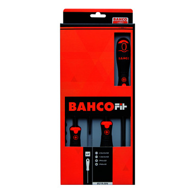 BAHCO Set di cacciaviti, BahcoFit, 4 pezzi, a taglio + PH B219.004