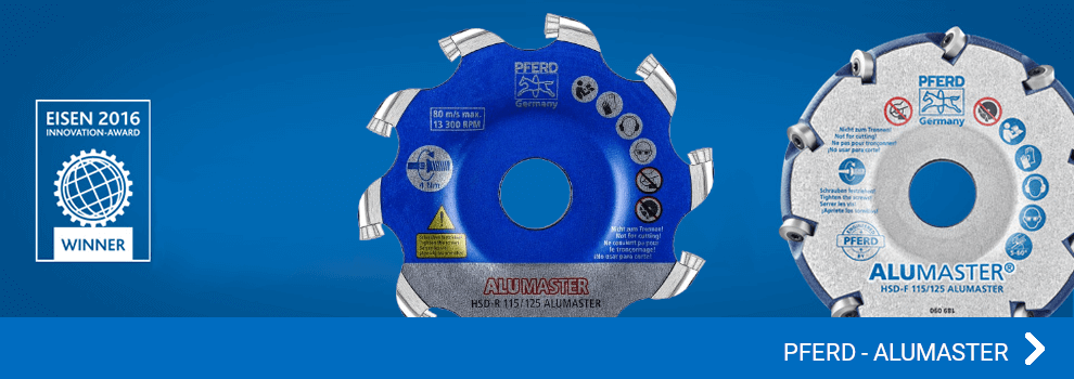 High Speed Disc ALUMASTER for angel grinders by Pferd - EISEN 2016