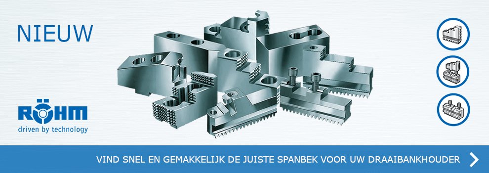 RÖHM - Vind eenvoudig en gemakkelijk de juiste klembekken voor uw draaibankhouder.