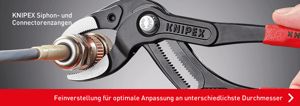 Die Knipex montage und demonttage zange für siphon und connectoren