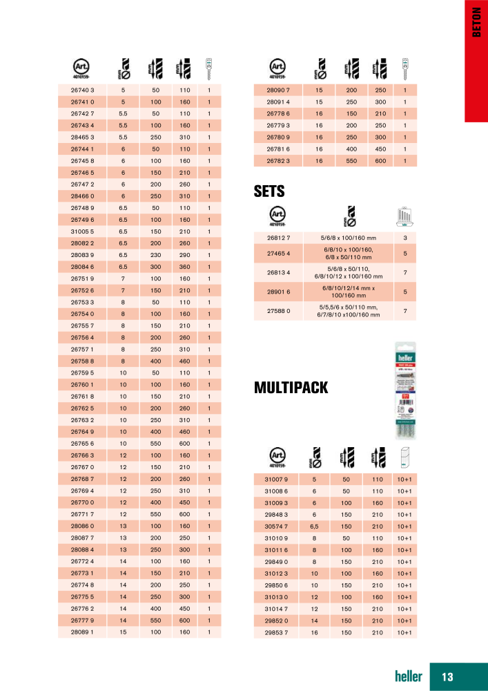 Heller Tools Katalog Nb. : 1001 - Page 13