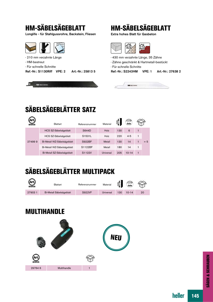 Heller Tools Katalog NR.: 1001 - Pagina 145