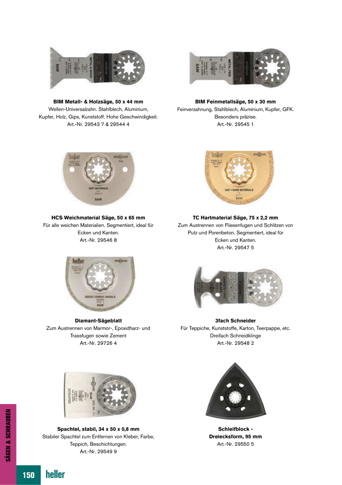 Heller Tools Katalog Nb. : 1001 - Page 150