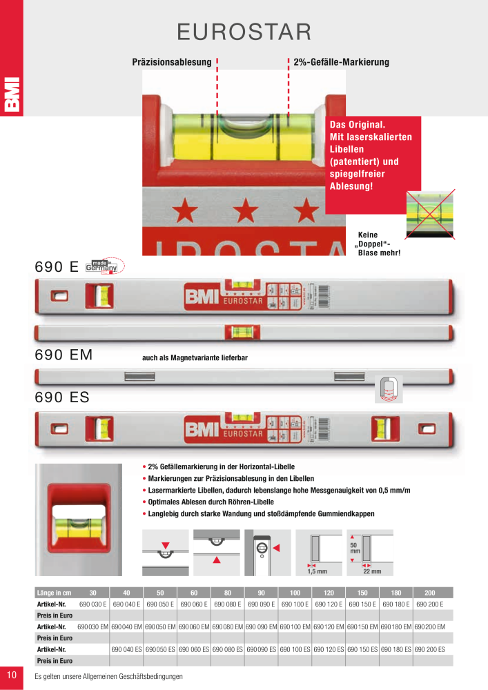 BMI Fachhandelkatalog Messwerkzeuge NO.: 101 - Page 10