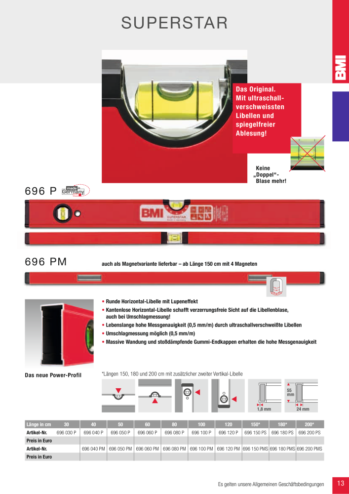 BMI Fachhandelkatalog Messwerkzeuge NR.: 101 - Seite 13