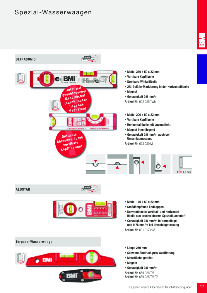 BMI Fachhandelkatalog Messwerkzeuge NR.: 101 - Seite 17