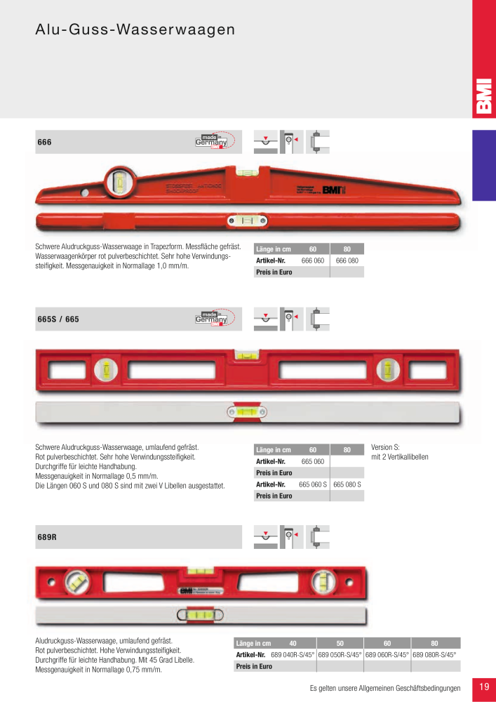 BMI Fachhandelkatalog Messwerkzeuge NR.: 101 - Seite 19