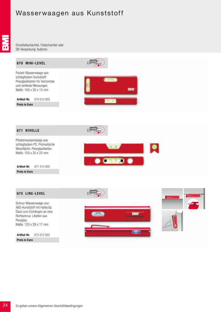 BMI Fachhandelkatalog Messwerkzeuge NR.: 101 - Seite 24