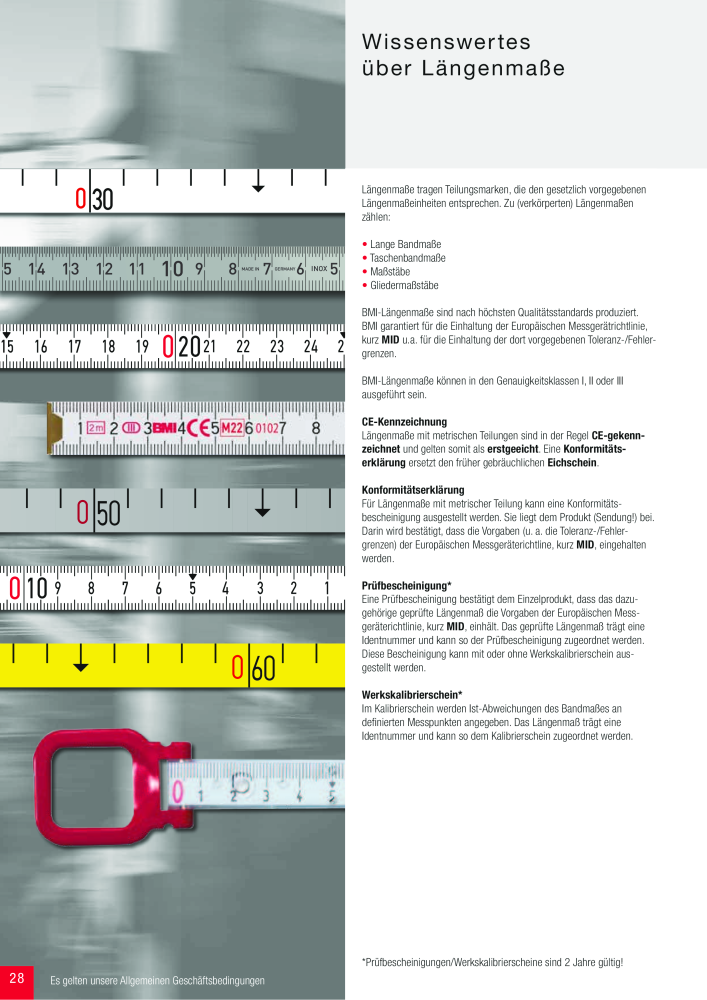 BMI Fachhandelkatalog Messwerkzeuge NO.: 101 - Page 28