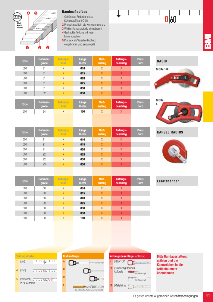 BMI Fachhandelkatalog Messwerkzeuge NR.: 101 - Seite 41