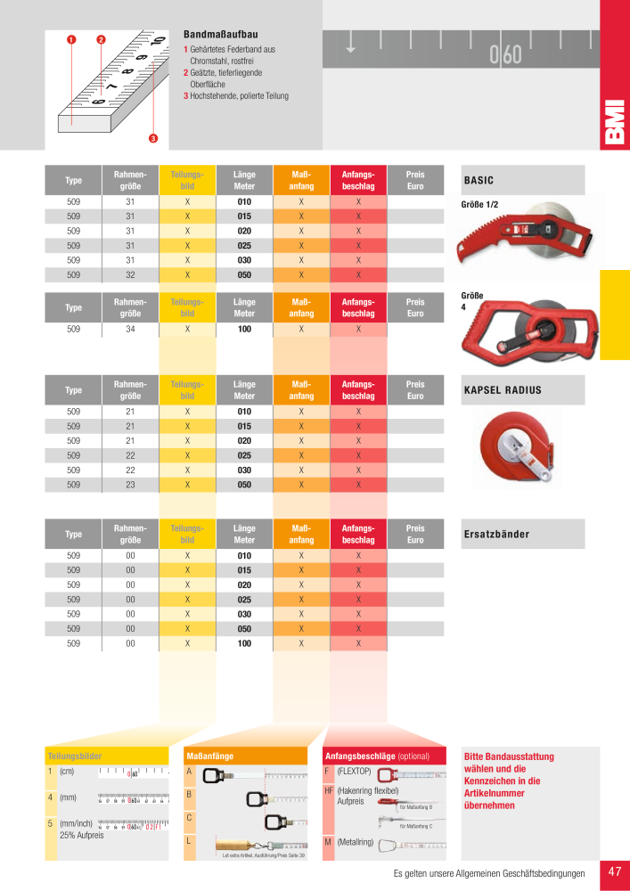 BMI Fachhandelkatalog Messwerkzeuge NO.: 101 - Page 47