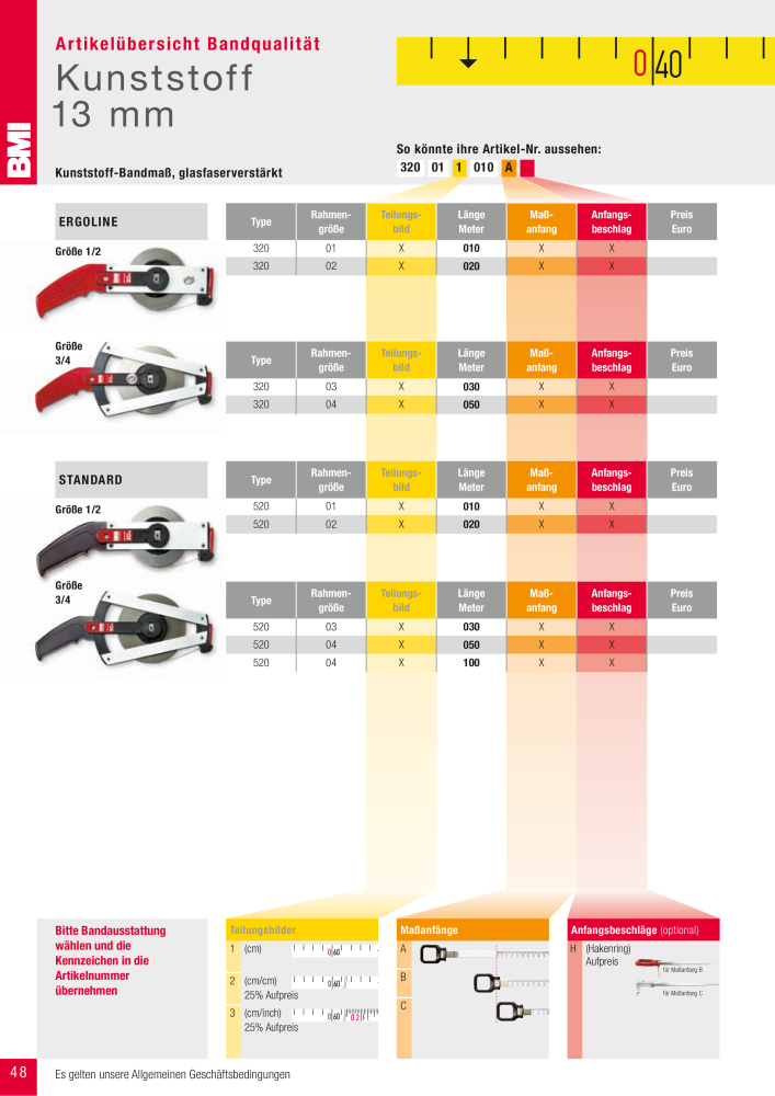 BMI Fachhandelkatalog Messwerkzeuge NR.: 101 - Seite 48