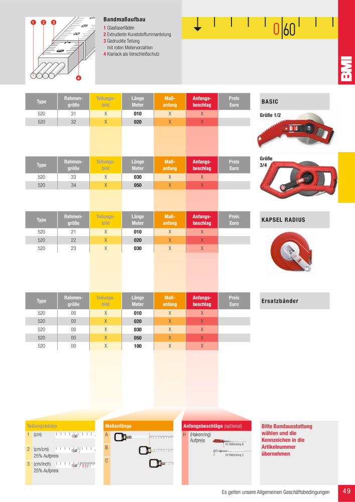 BMI Fachhandelkatalog Messwerkzeuge NR.: 101 - Seite 49