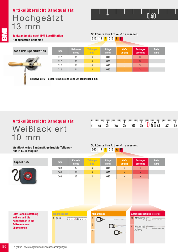 BMI Fachhandelkatalog Messwerkzeuge NO.: 101 - Page 50