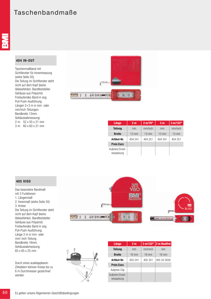 BMI Fachhandelkatalog Messwerkzeuge NR.: 101 - Seite 60