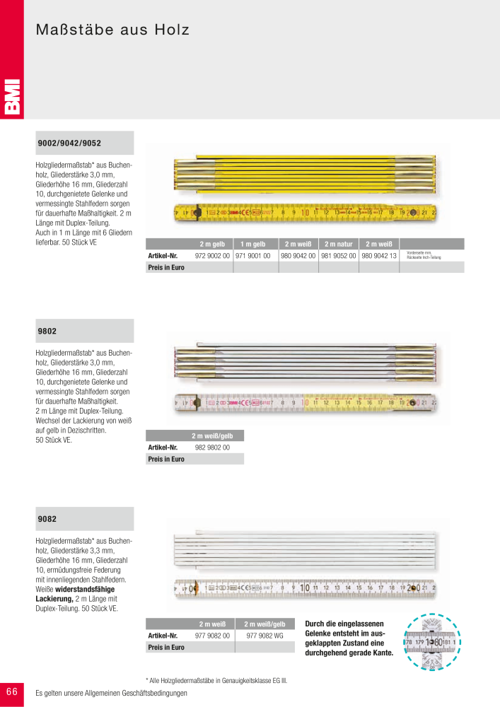 BMI Fachhandelkatalog Messwerkzeuge NO.: 101 - Page 66