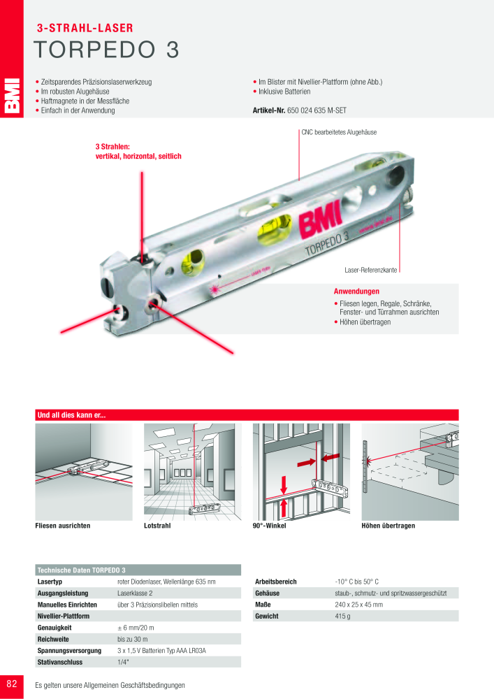 BMI Fachhandelkatalog Messwerkzeuge NR.: 101 - Seite 82